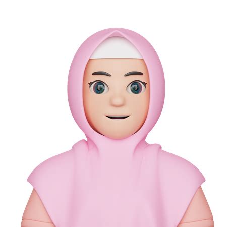 893 Hijab Girl 3D Illustrations